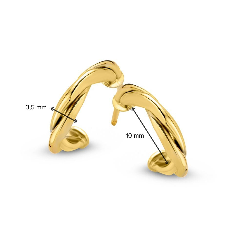 Puces d'oreilles en or jaune 14K 10mm – Luxe subtil