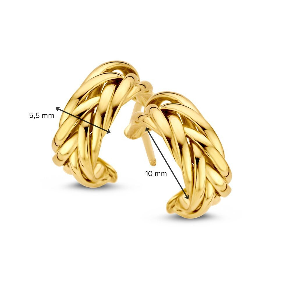 Puces d'oreilles en or jaune 14K 10mm – Élégance subtile