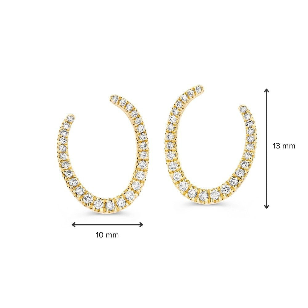 Boucles d'oreilles or jaune diamant 0,25 crt.