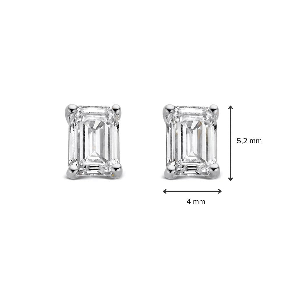 Boucles d'oreilles Nora 0,50 crt. or blanc
