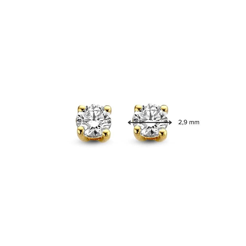 Boucles d'oreilles Olivia 0,20 crt. or jaune
