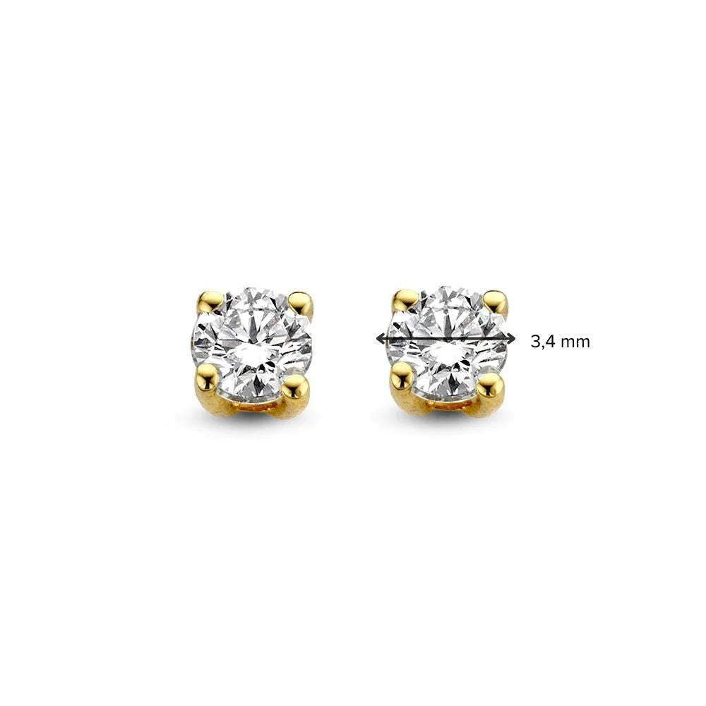 Boucles d'oreilles Olivia 0,30 crt. or jaune
