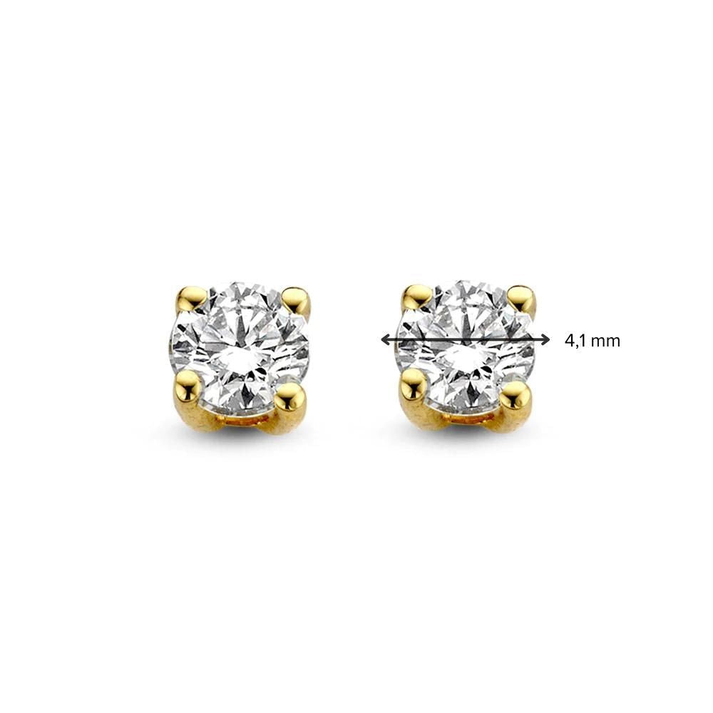 Boucles d'oreilles Olivia 0,50 crt. or jaune