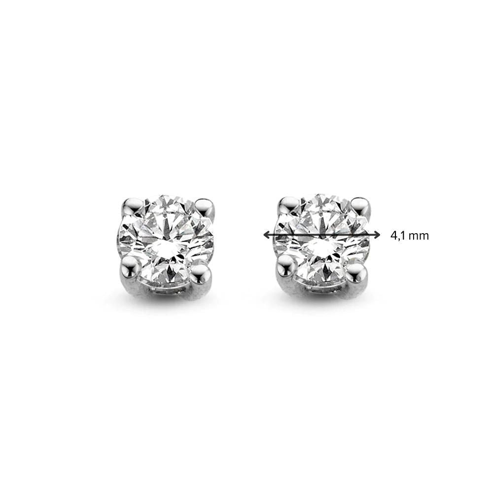 Boucles d'oreilles Olivia 0,50 crt. or blanc