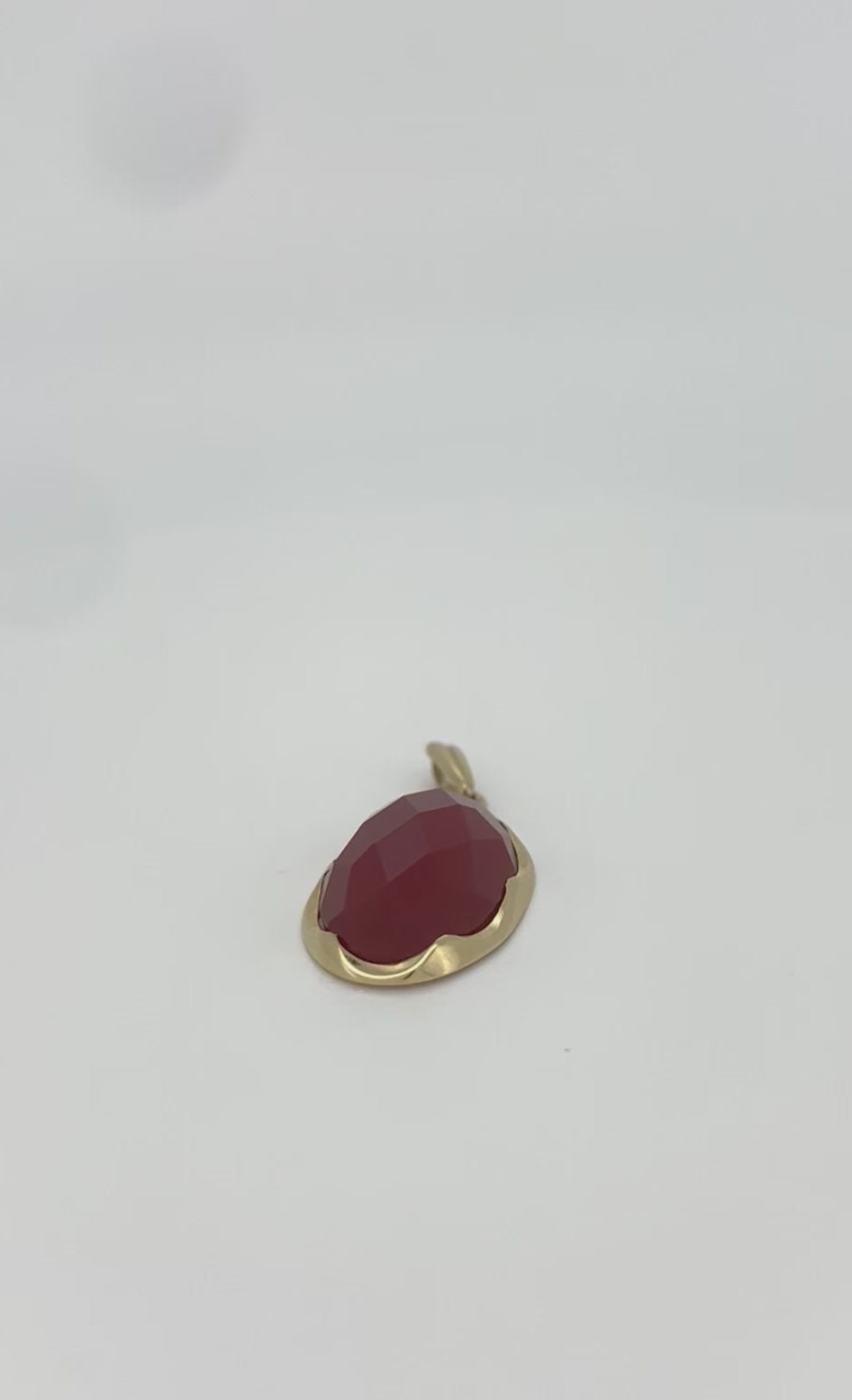 pendentif en or vintage 14k cornaline 3.4gr