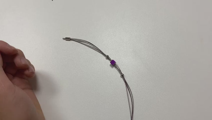 Armband kubusje Zwart A230Z