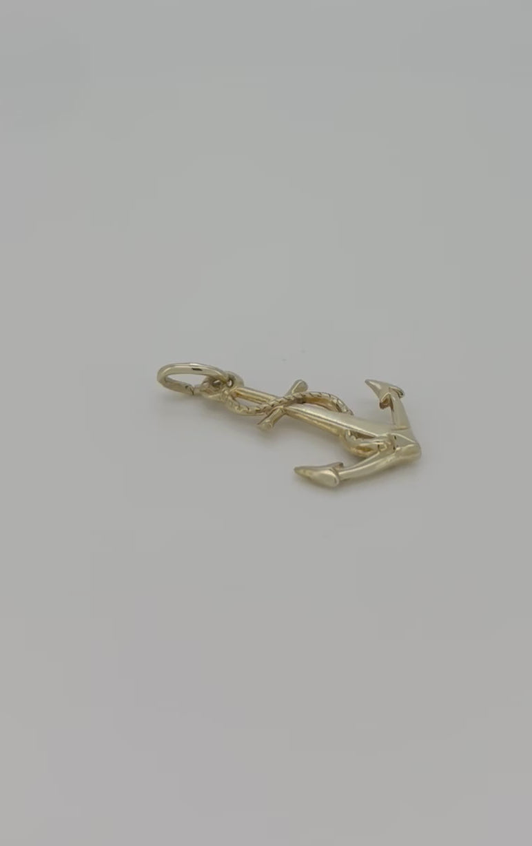 pendentif en or vintage 14k ancre 0.9gr