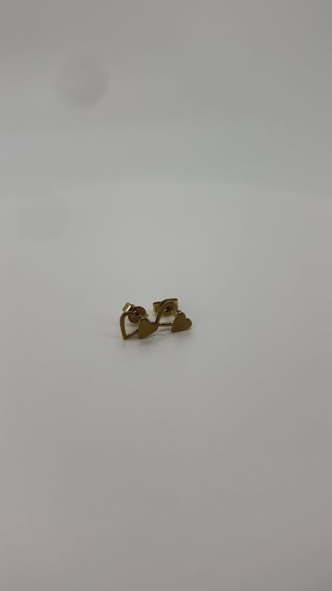 boucles d'oreilles vintage en or cœur 18K 1gr