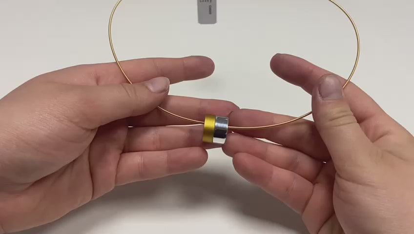Collier Cylindres l'un contre l'autre Plaqué or|Jaune C250G