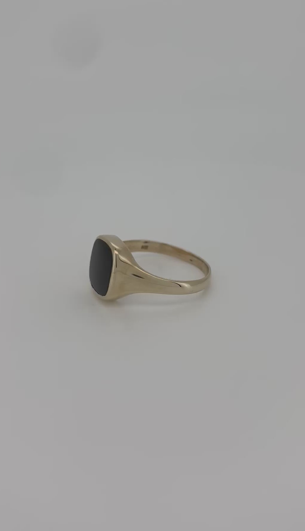 bague en or vintage 14k onyx carré 6.9gr