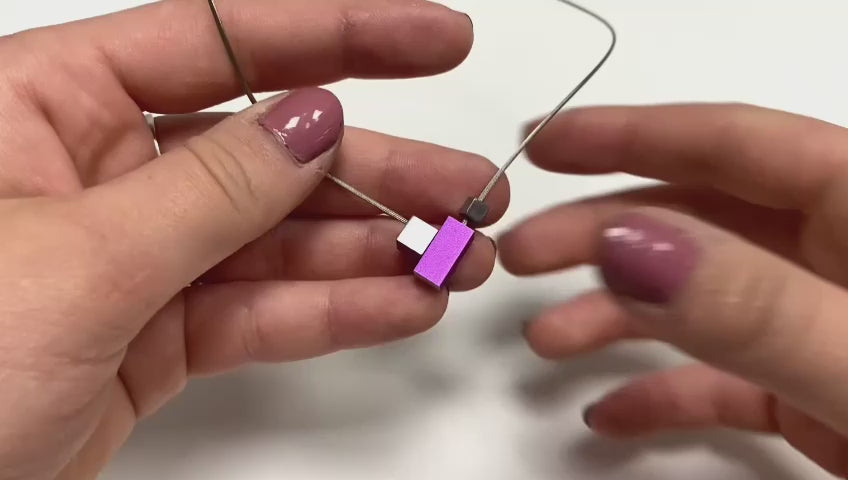 Collier Vierkantje en rechthoekje Goudkleurig|Geel C206G