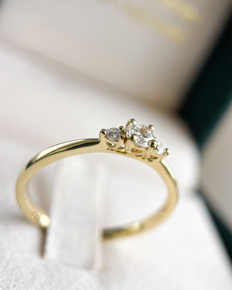 Bague Alix 0,20 crt. or jaune