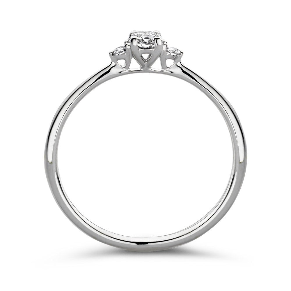 Bague Alix 0,20 crt. or blanc