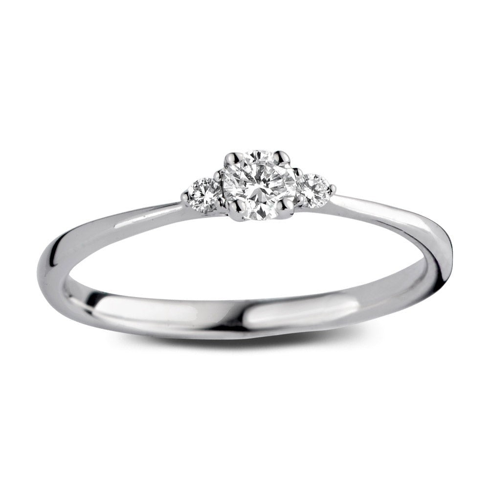 Bague Alix 0,20 crt. or blanc