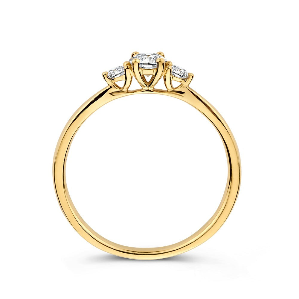 Bague Alix 0,37 crt. or jaune