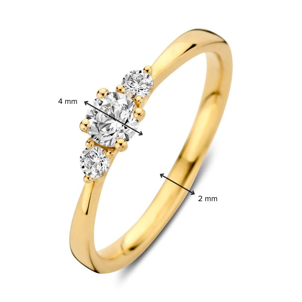 Bague Alix 0,37 crt. or jaune