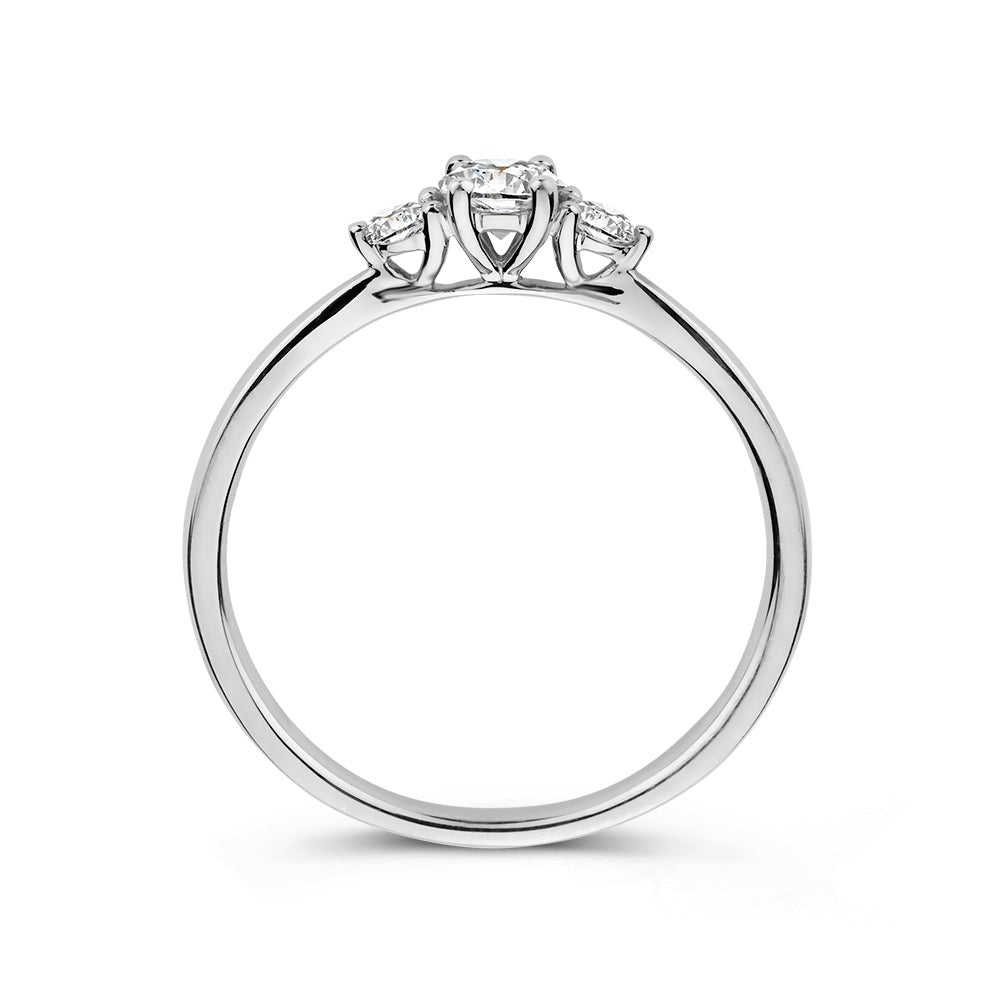 Bague Alix 0,37 crt. or blanc