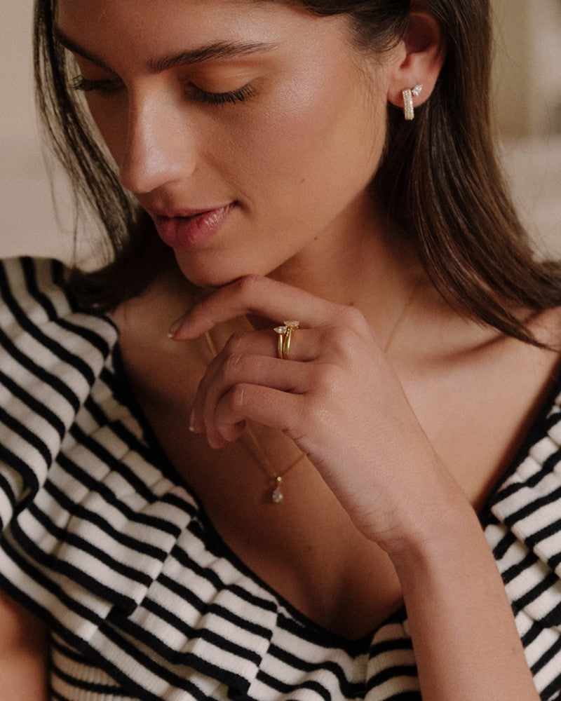 Bague Ava 0,30 crt. or jaune