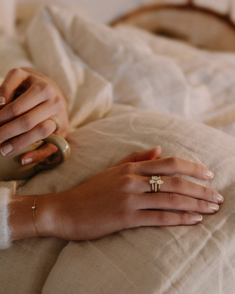 Bague Ava 0,50 crt. or jaune