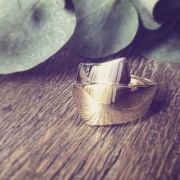 Bague pour femme bicolore en or 14 carats - Luxe en or jaune et or blanc
