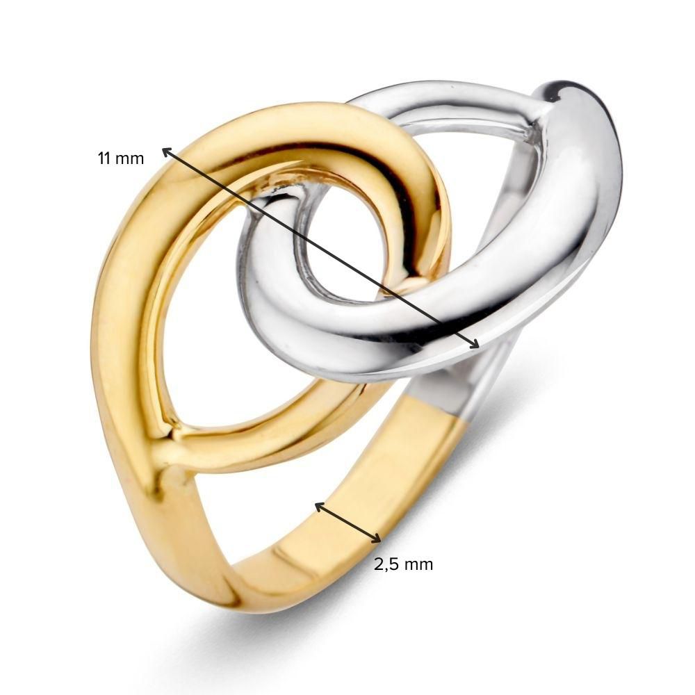 Bague pour femme bicolore 14 carats – Élégance intemporelle et luxe subtil