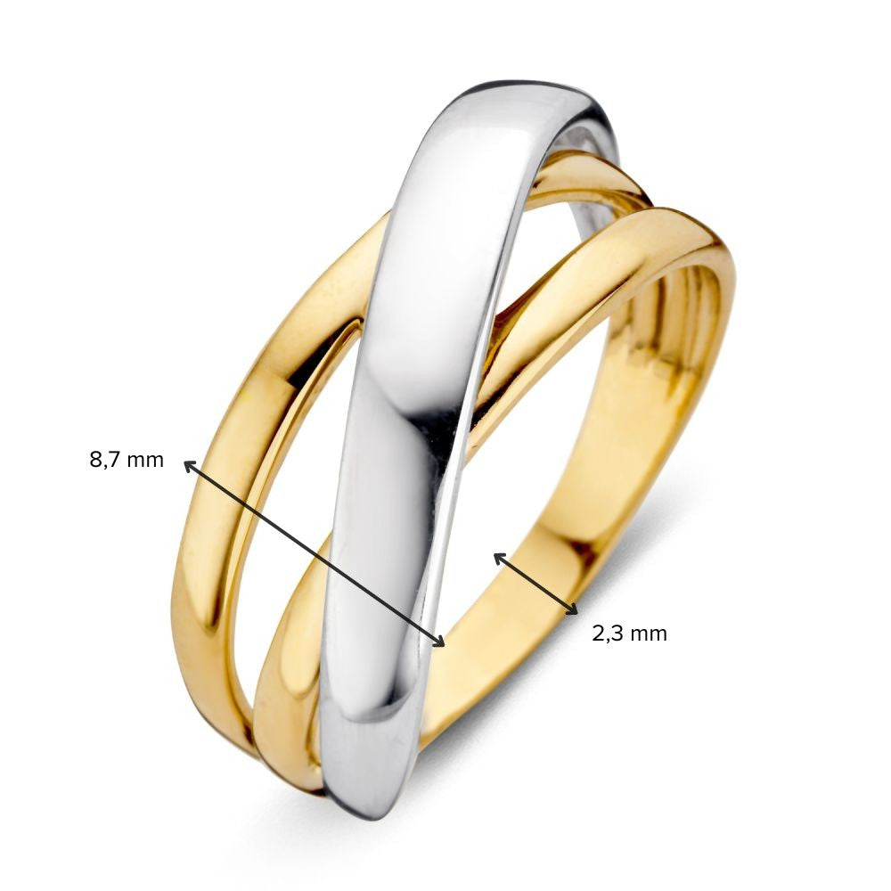 Bague pour femme bicolore 14 carats – Luxe subtil et raffinement intemporel