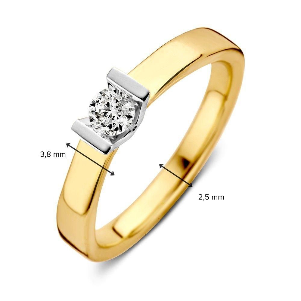 Bague en Or Bicolore avec Diamant – 0.20 Carat
