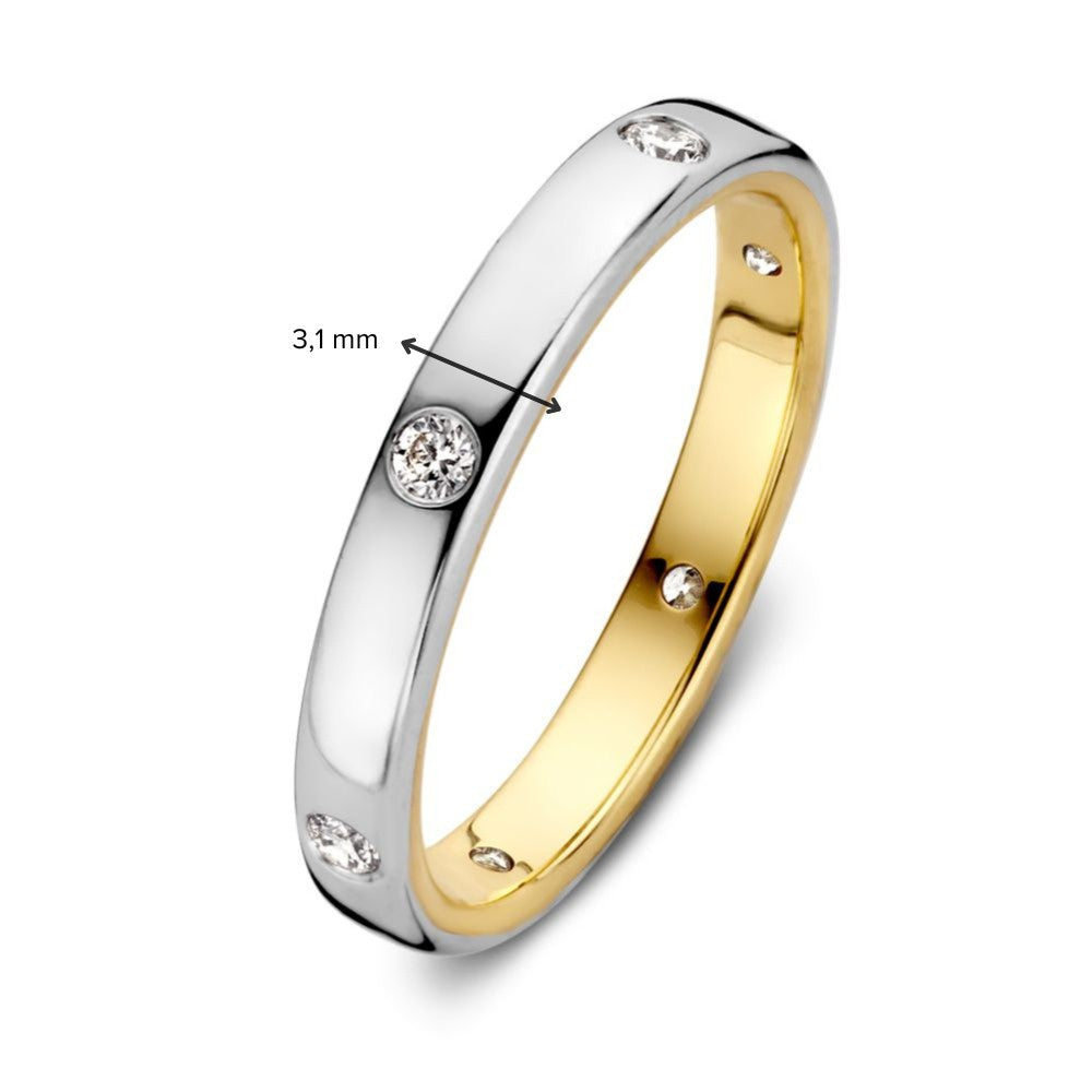 Bague en Or Bicolore avec Diamants – 0.20 Carat