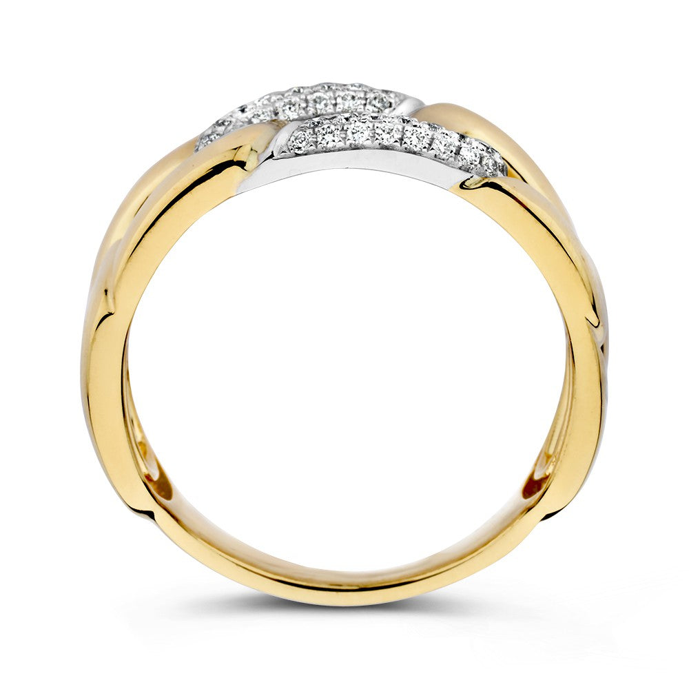 Bague en Or Bicolore avec Diamant – 0.20 Carat