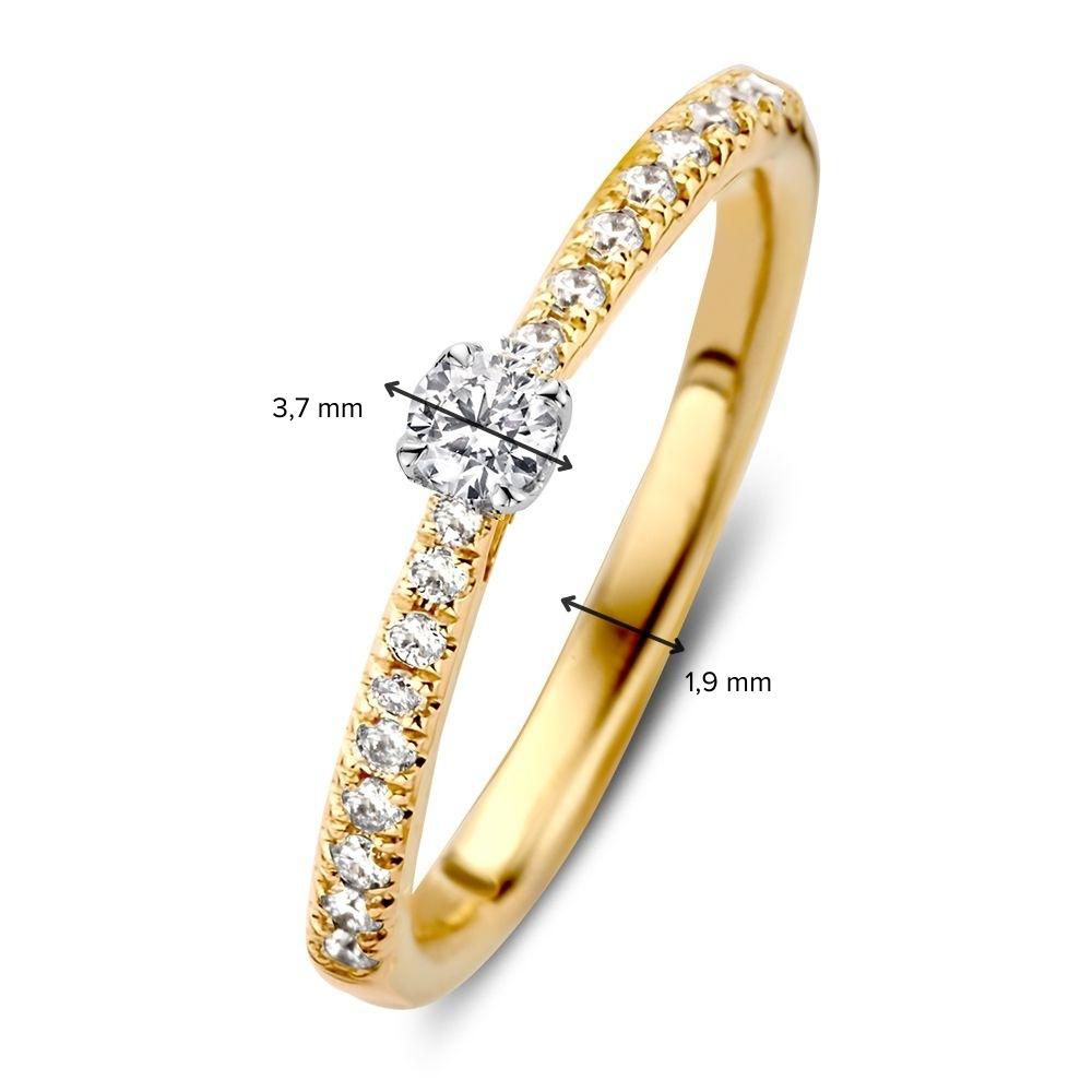 Bague Solitaire Élégante en Or Blanc avec Diamants – 0.25 Carat