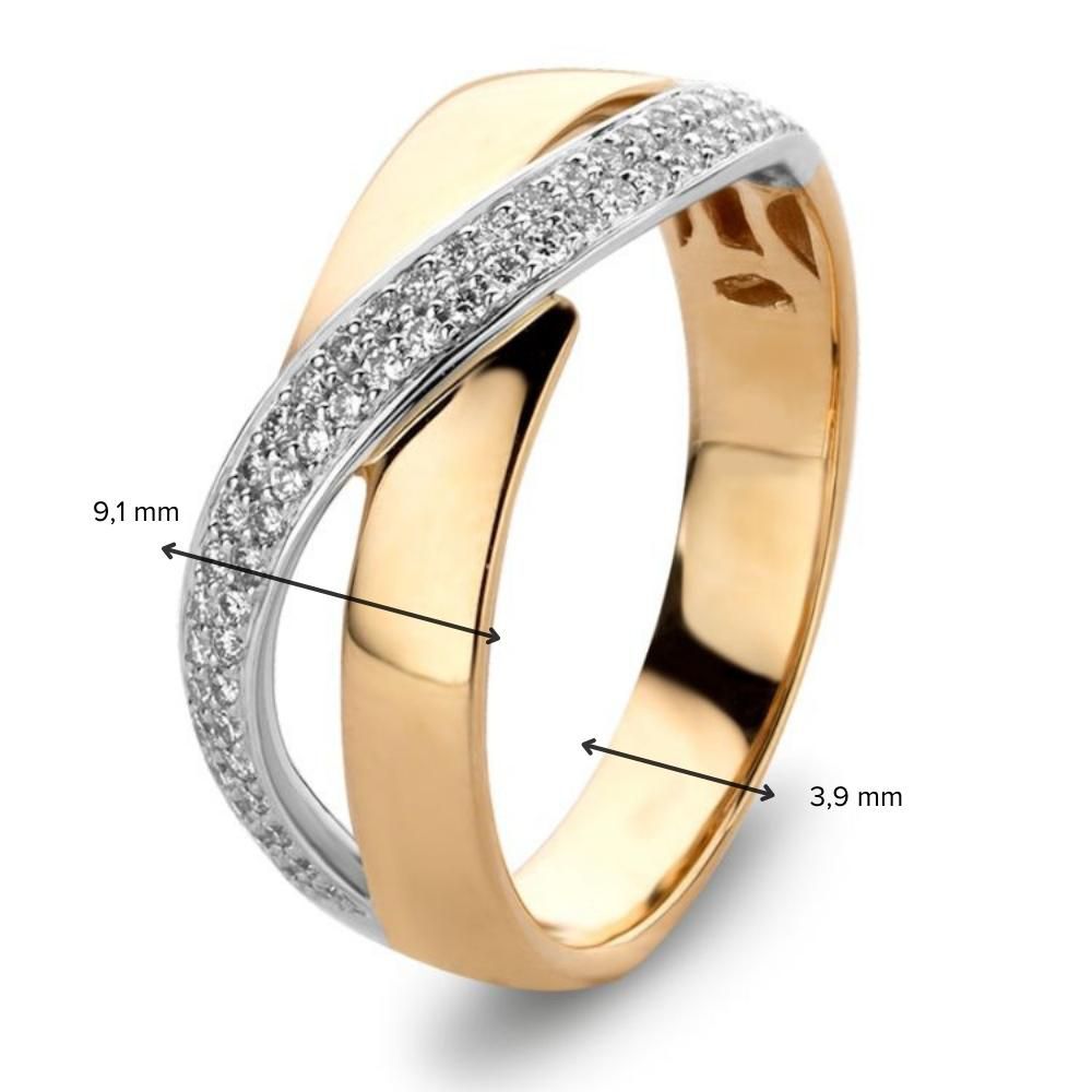 Bague Bicolore en Diamants – 0.26 Carat
