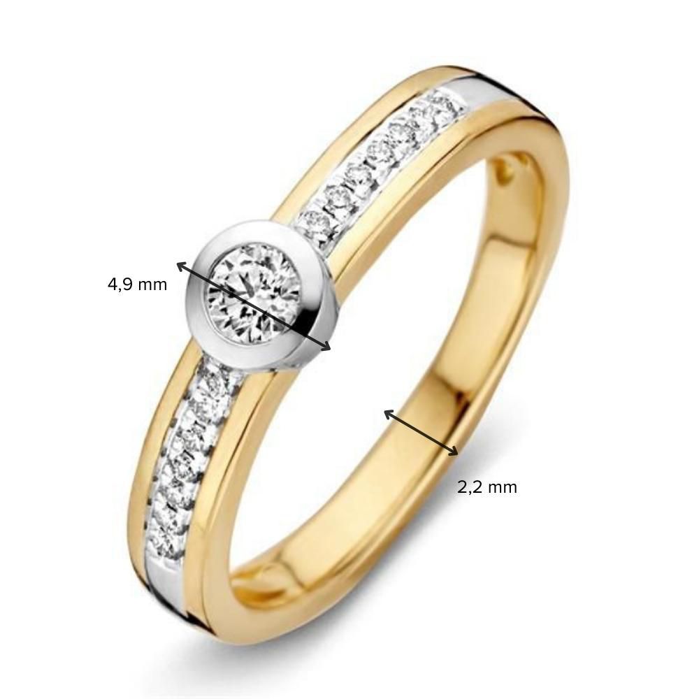 Bague élégante bicolore en diamant – 0.26 carat