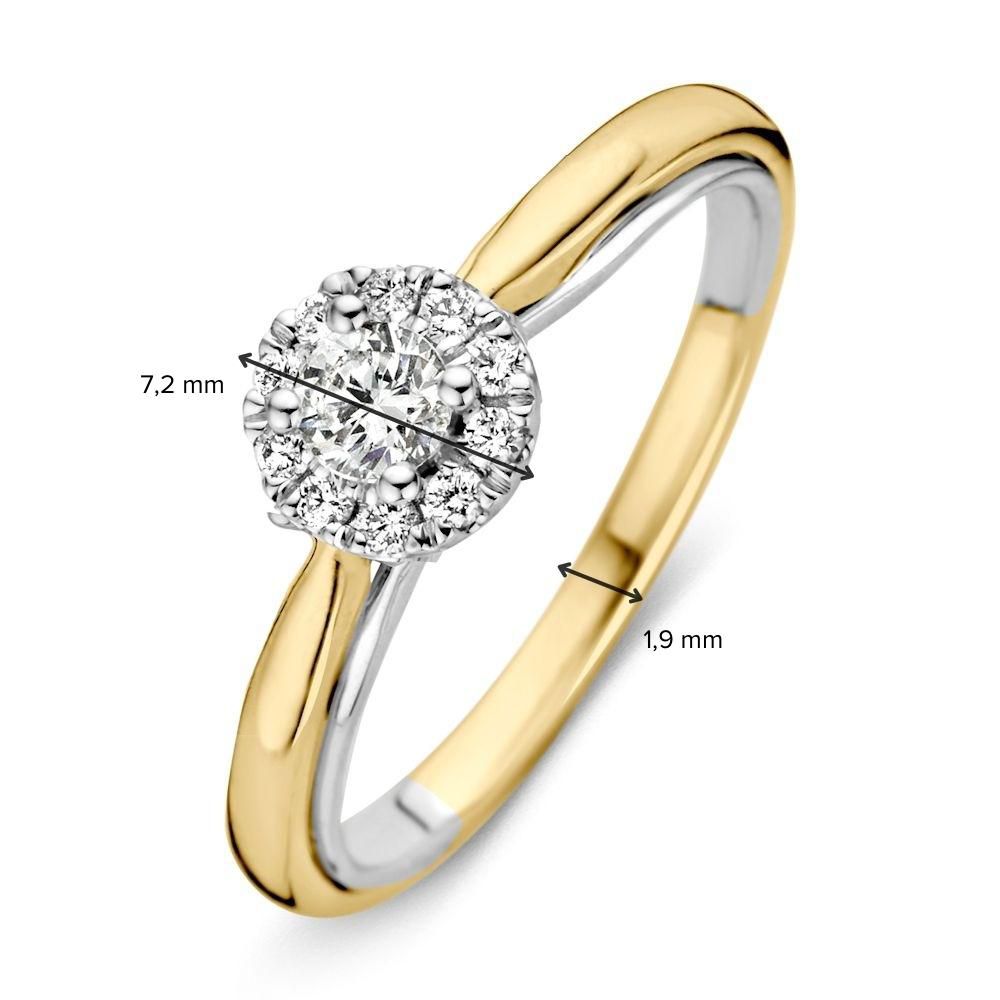 Bague Bicolore en Diamant avec Éclat Brillant 0.33 crt.