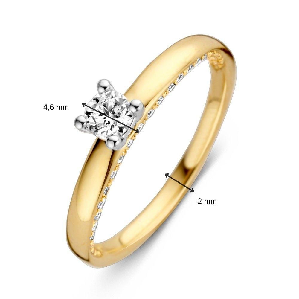 Ring bicolor briljant 0.44 crt.