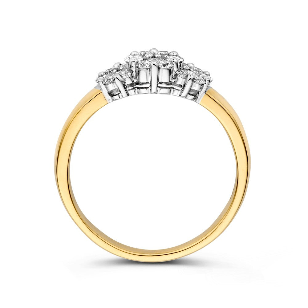 Bague bicolore brillant 0.52 crt.