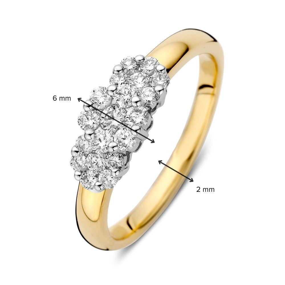 Bague bicolore brillant 0.52 crt.