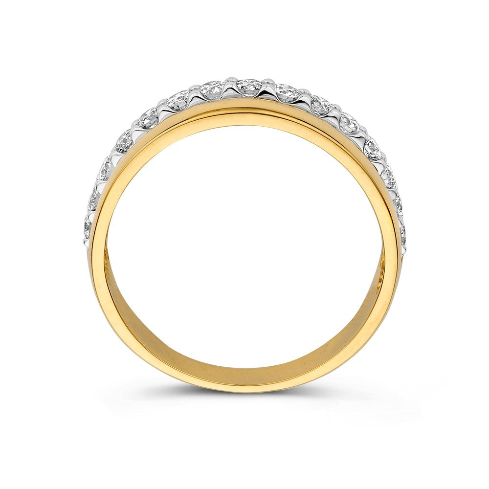 Bague bicolore brillant 0.58 crt.