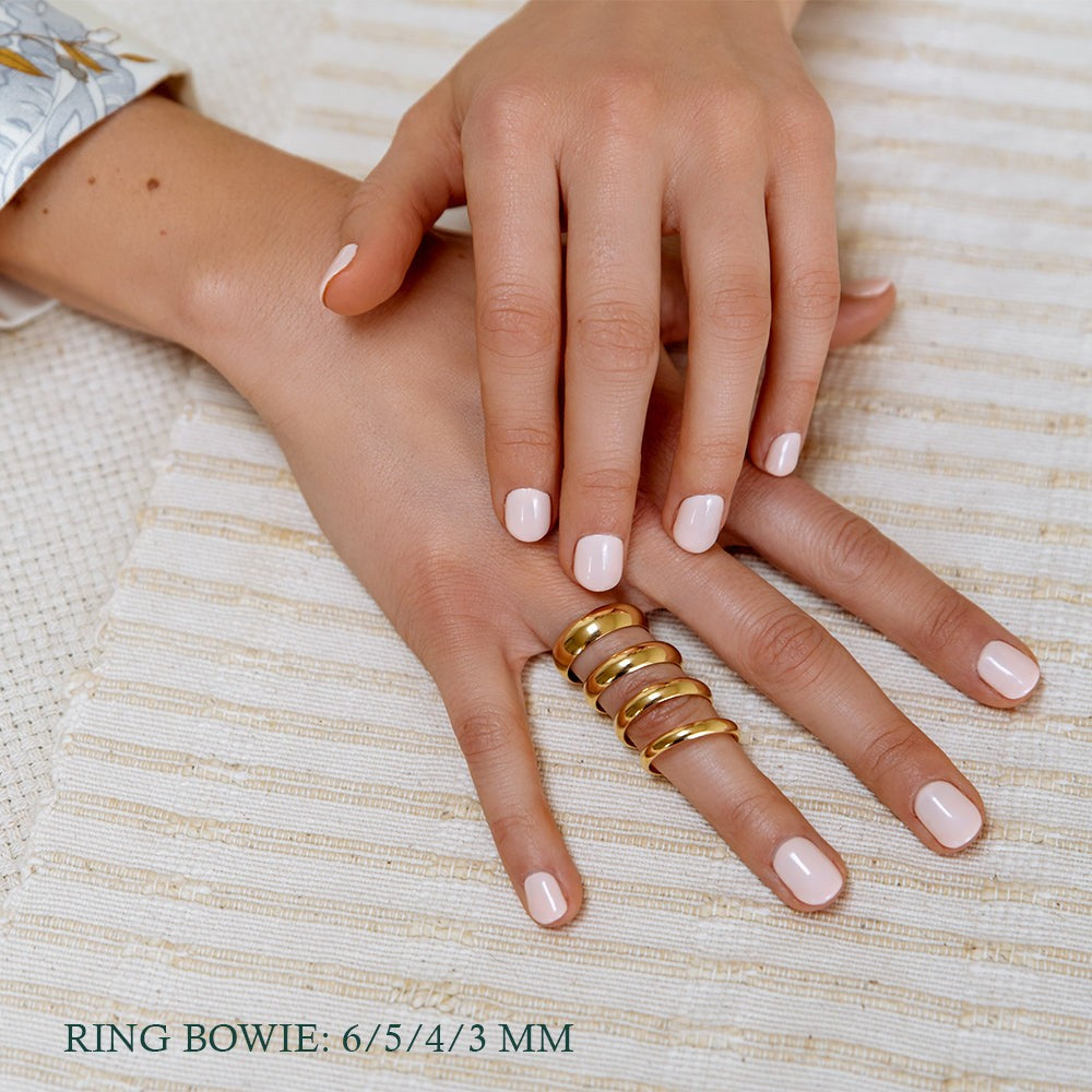 Ring Bowie 4mm geelgoud