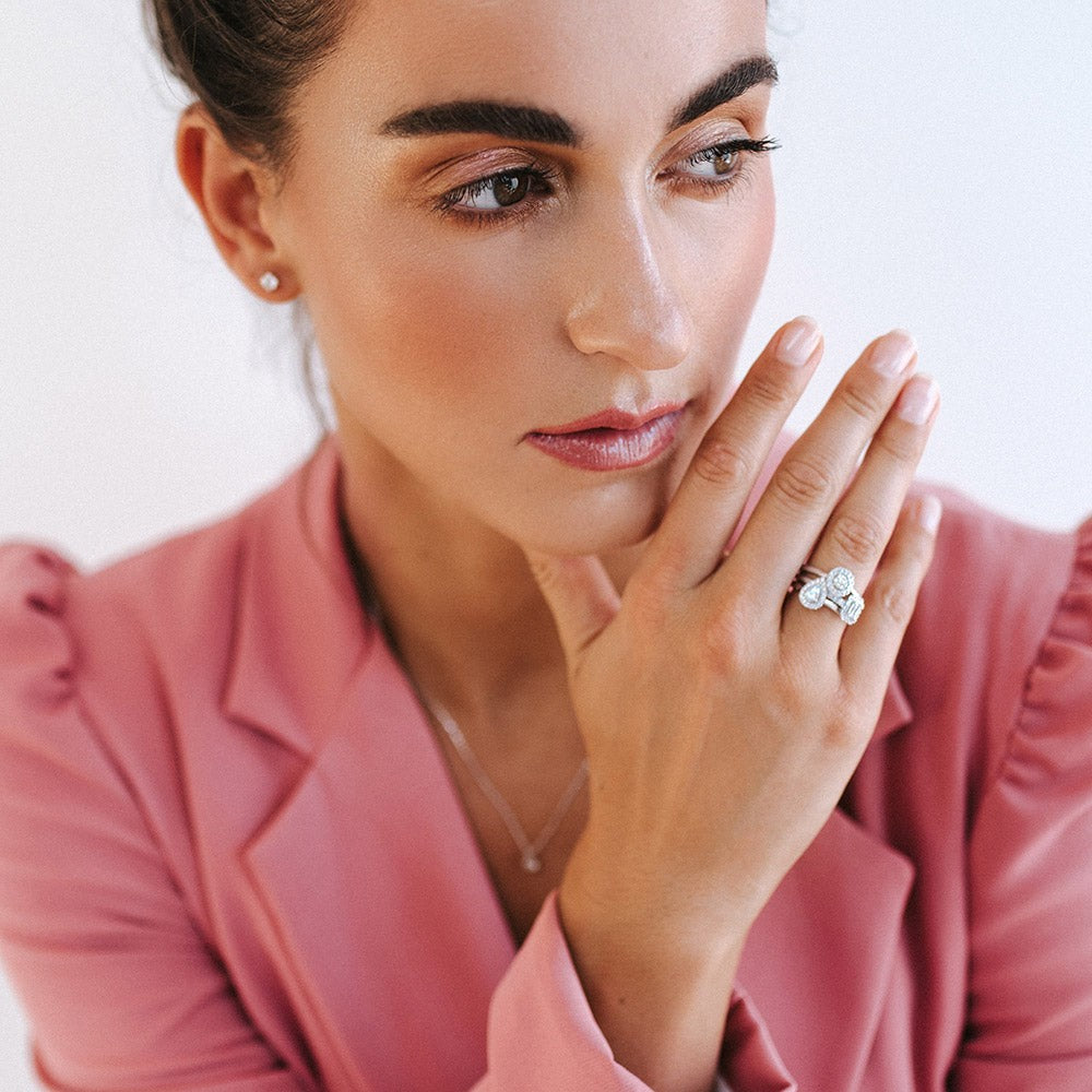 Bague Elin 0,30 crt. or blanc