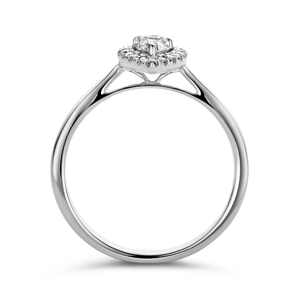 Bague Elin 0,30 crt. or blanc