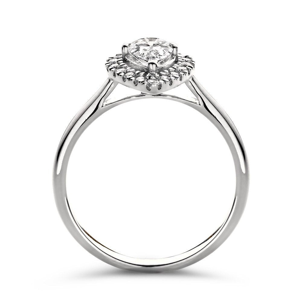 Bague Elin 0,65 crt. or blanc