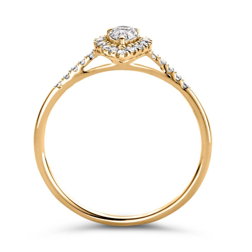 Bague Elin royal 0,30 crt. or jaune