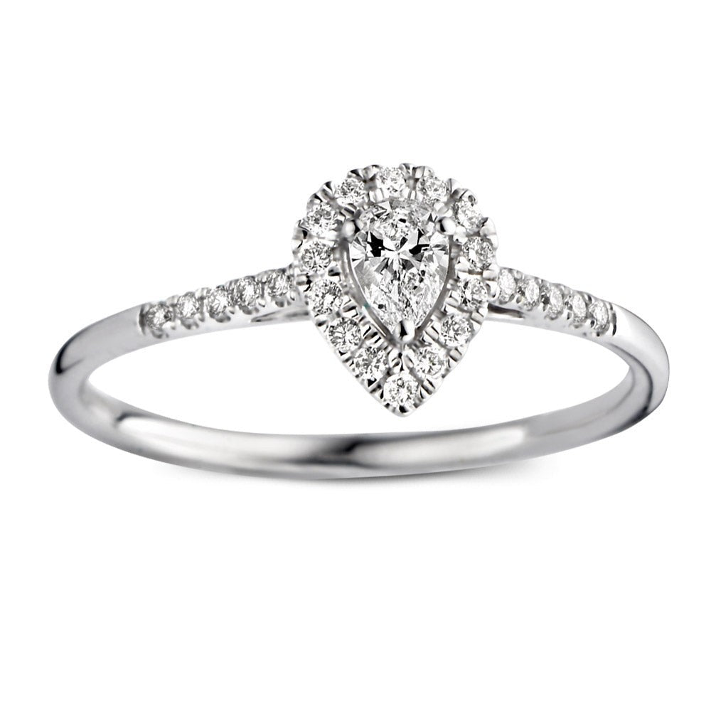 Bague Elin royal 0,30 crt. or blanc
