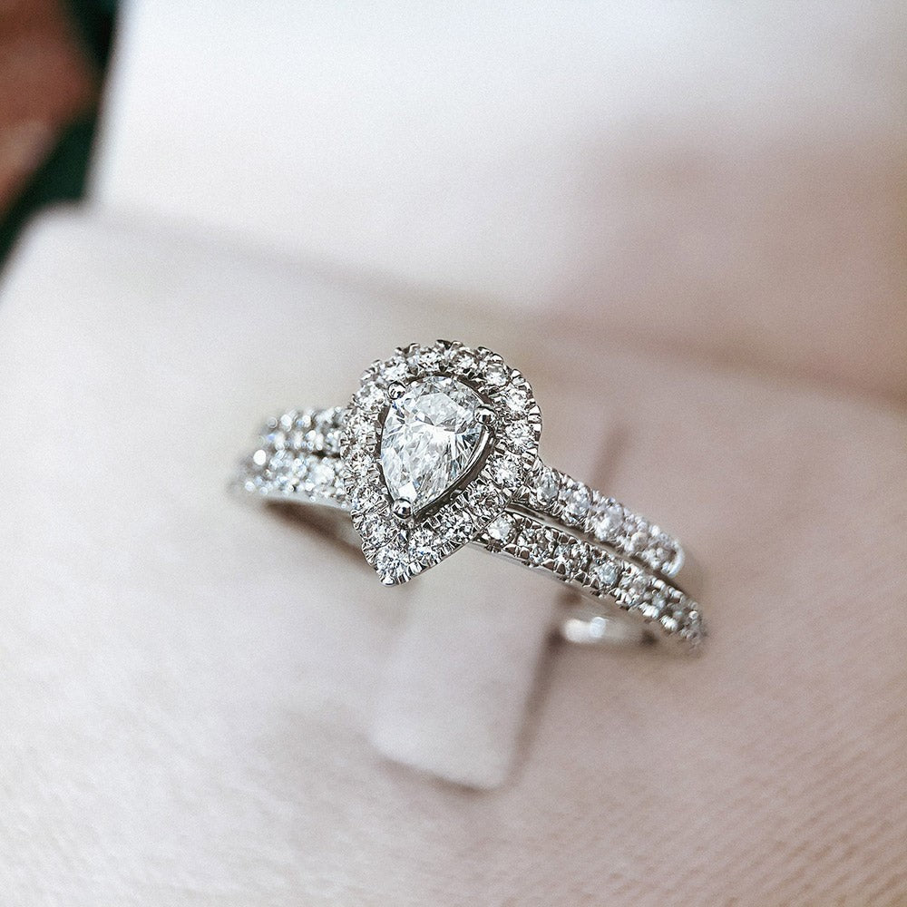 Bague Elin royal 0,50 crt. or blanc