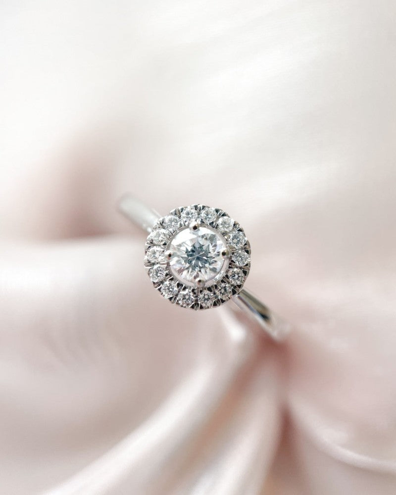 Bague Emma 0,30 crt. or blanc