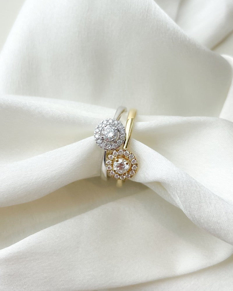 Bague Emma 0,30 crt. or blanc