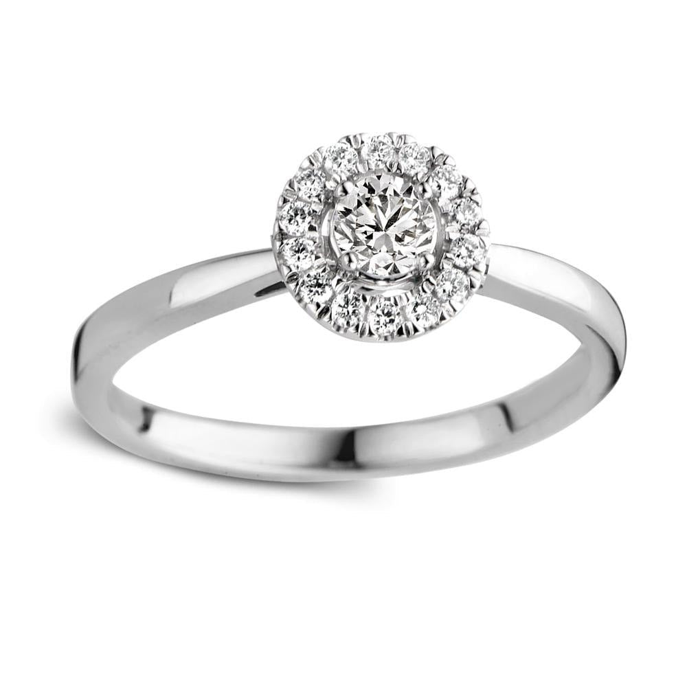 Bague Emma 0,30 crt. or blanc