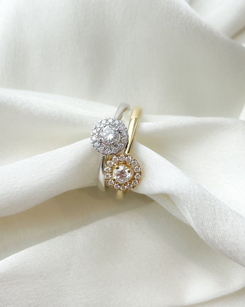 Bague Emma 0,50 crt. or blanc