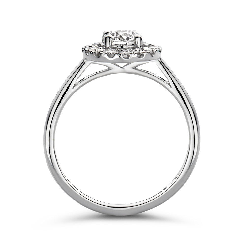 Bague Emma 0,75 crt. or blanc