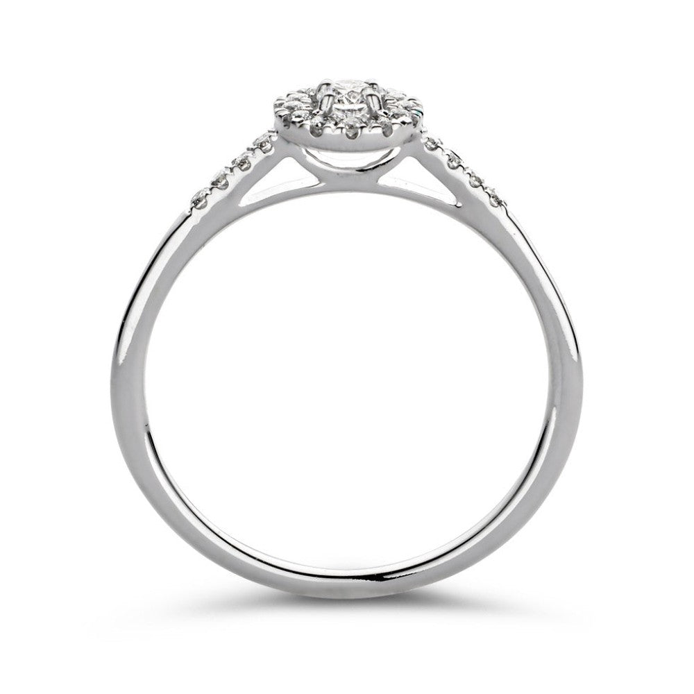 Bague Emma royal 0,20 crt. or blanc